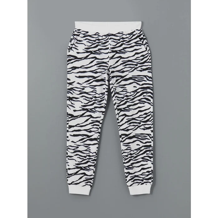 LCW DREAM BEYAZ Bisiklet Yaka Baskılı Kadın Pijama Takımı