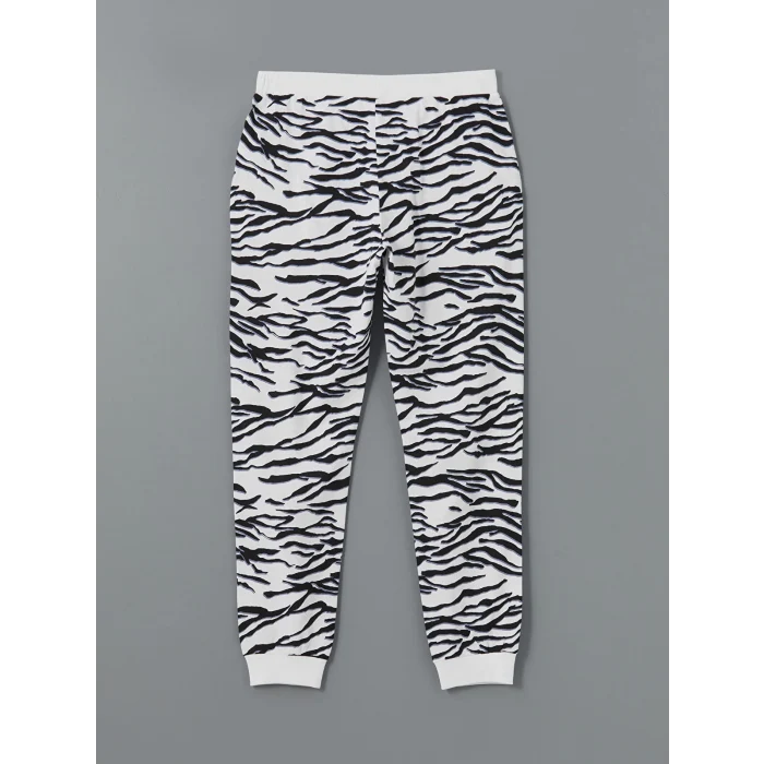 LCW DREAM BEYAZ Bisiklet Yaka Baskılı Kadın Pijama Takımı