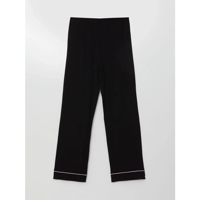 LCW DREAM SİYAH Gömlek Yaka Kadın Pijama Takımı