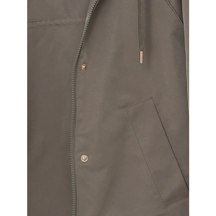 LCW Vision HAKİ Kapüşonlu Oversize Kadın Yağmurluk