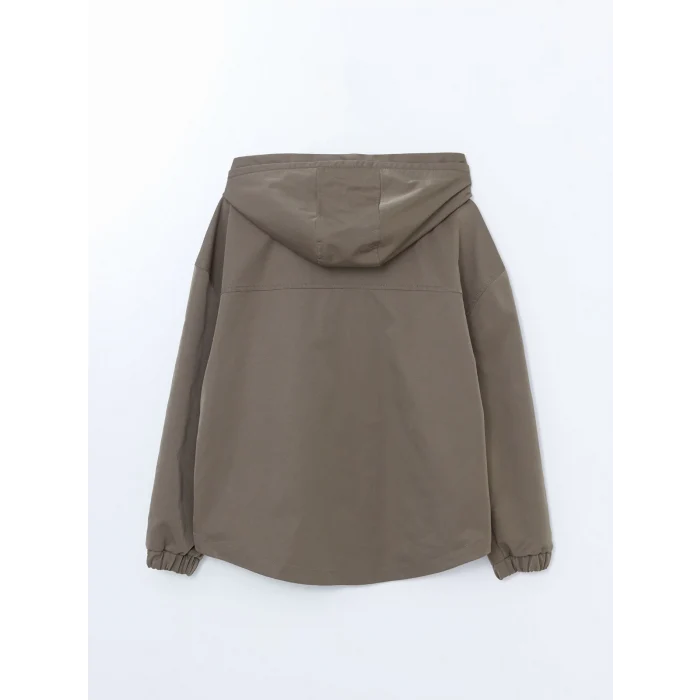 LCW Vision HAKİ Kapüşonlu Oversize Kadın Yağmurluk