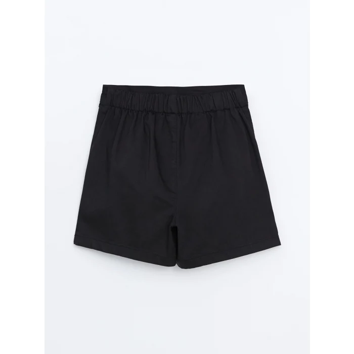 LCW Kids SİYAH Beli Lastikli Kız Çocuk Şort Etek