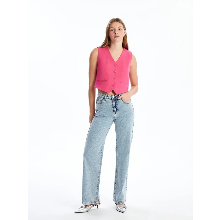 LCW Jeans İNDİGO Wideleg Kadın Jean Pantolon