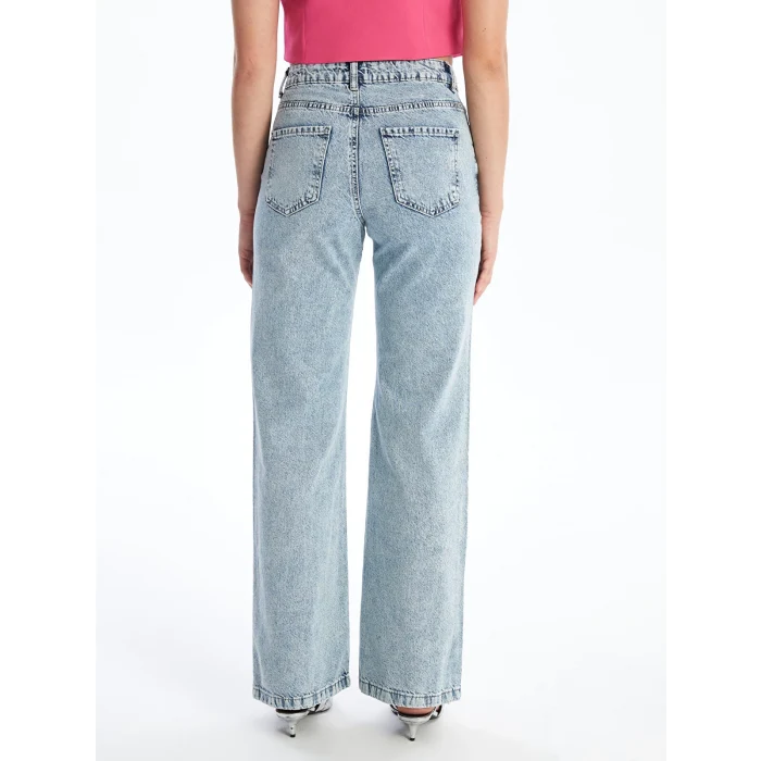 LCW Jeans İNDİGO Wideleg Kadın Jean Pantolon