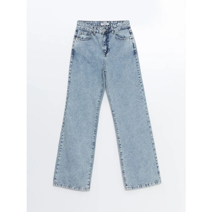 LCW Jeans İNDİGO Wideleg Kadın Jean Pantolon