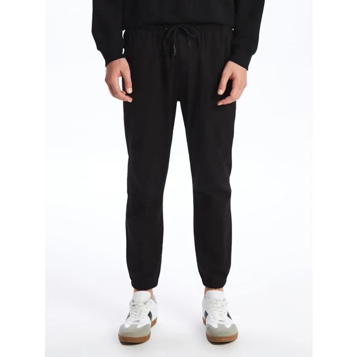 XSIDE SİYAH Standart Kalıp Gabardin Erkek Jogger Pantolon
