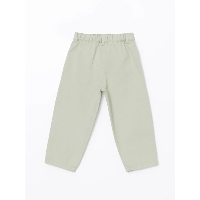 LCW Kids YEŞİL Beli Ayarlanabilir Nakışlı Kız Çocuk Pantolon