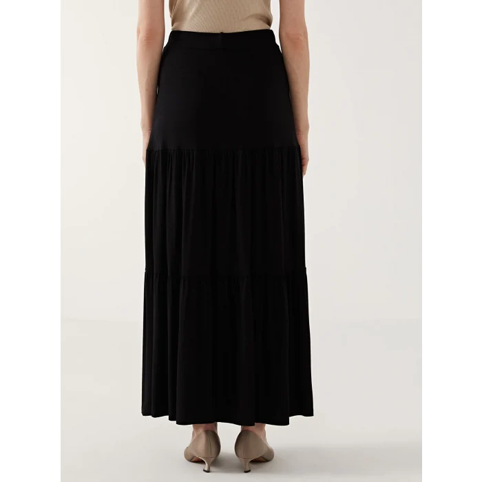 LCW Grace SİYAH Beli Lastikli A Kesim Kadın Etek