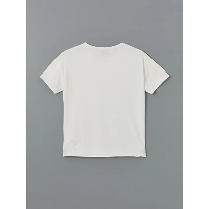 LCW Young LİLA Bisiklet Yaka Baskılı Kadın Pijama Takımı