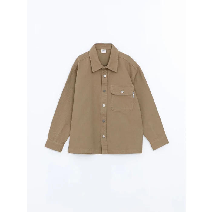 LCW Kids HAKİ Uzun Kollu Erkek Çocuk Gömlek Ceket