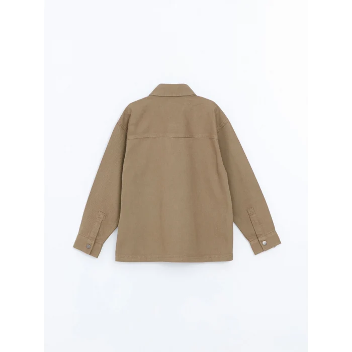 LCW Kids HAKİ Uzun Kollu Erkek Çocuk Gömlek Ceket