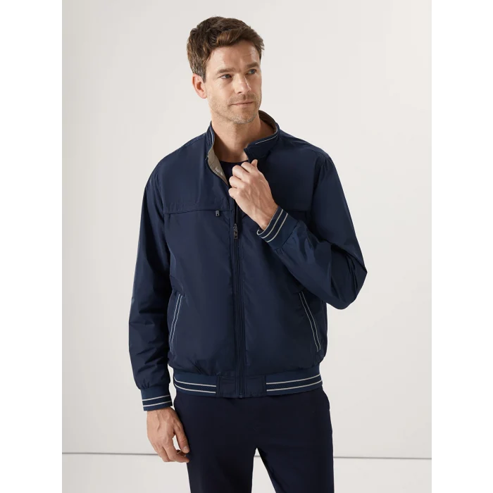 LCWAIKIKI Classic İNDİGO Standart Kalıp Dik Yaka Erkek Orta Kalın Mont