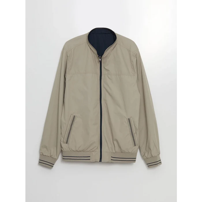 LCWAIKIKI Classic İNDİGO Standart Kalıp Dik Yaka Erkek Orta Kalın Mont