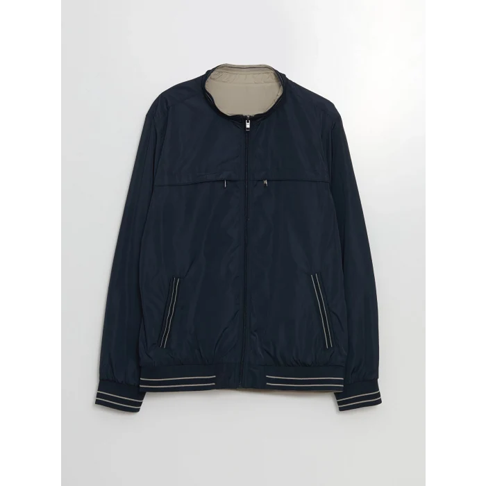 LCWAIKIKI Classic İNDİGO Standart Kalıp Dik Yaka Erkek Orta Kalın Mont