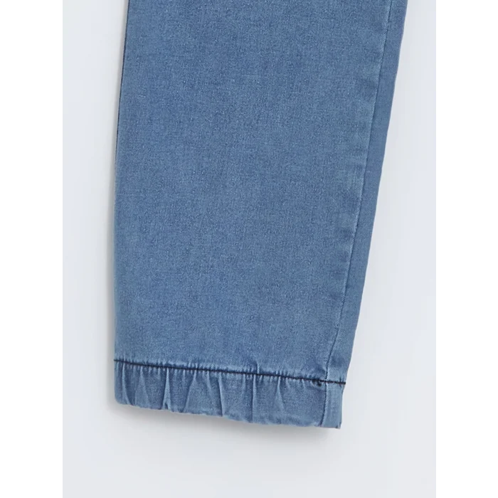LCW Kids İNDİGO Beli Lastikli Erkek Çocuk Kargo Jean Pantolon
