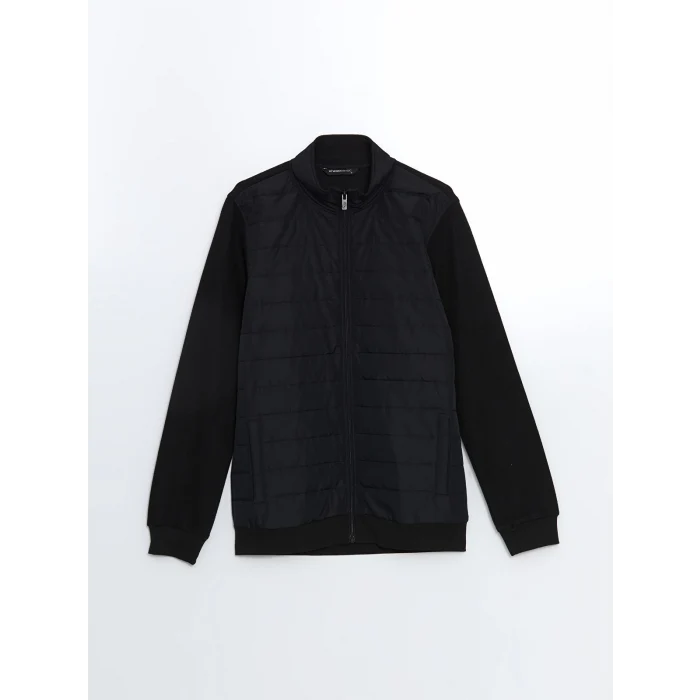 LCWAIKIKI Basic SİYAH Standart Kalıp Dik Yaka Erkek Mont