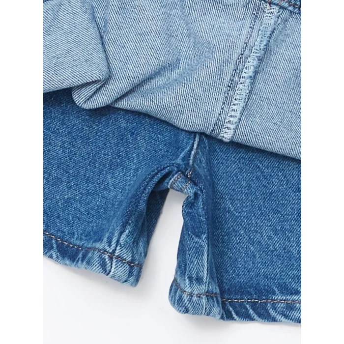 LCW Kids İNDİGO Beli Lastikli Kız Çocuk Jean Şort Etek
