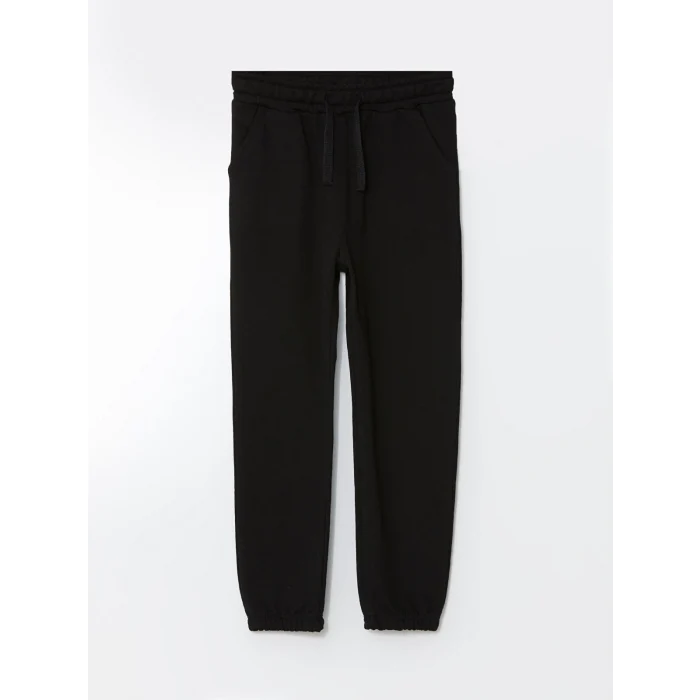 LCW Kids SİYAH Beli Lastikli Baskılı Erkek Çocuk Jogger Eşofman Alt 2li