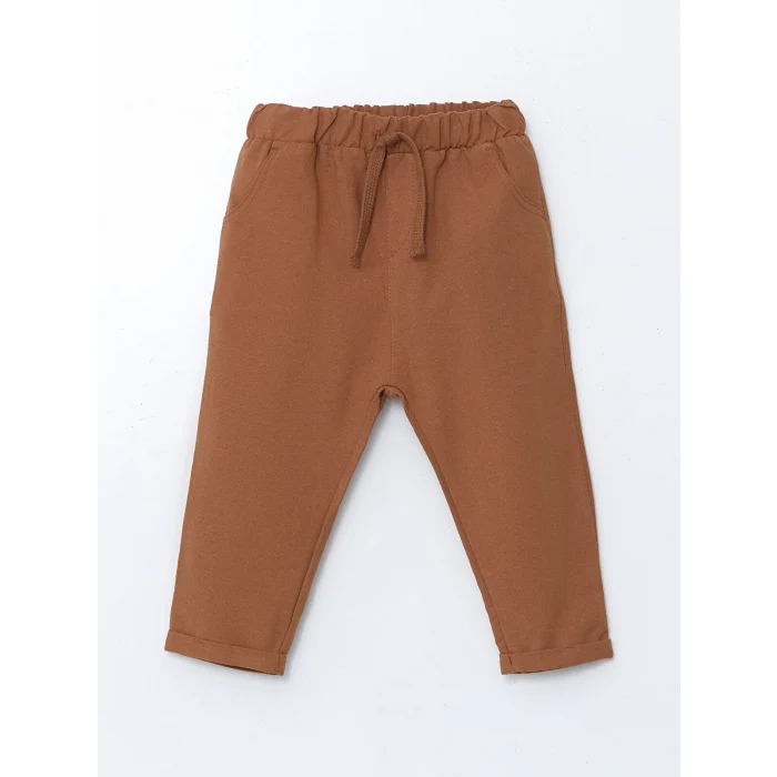 LCW baby BEJ Hakim Yaka Erkek Bebek Gömlek ve Pantolon 2li