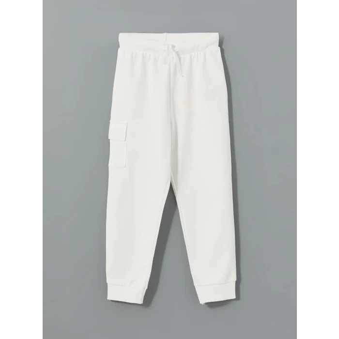 LCW Kids EKRU Beli Lastikli Erkek Çocuk Jogger Eşofman Alt 2li