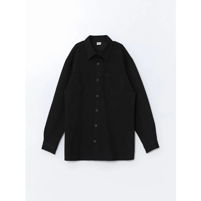 LCW Kids SİYAH Basic Erkek Çocuk Gömlek