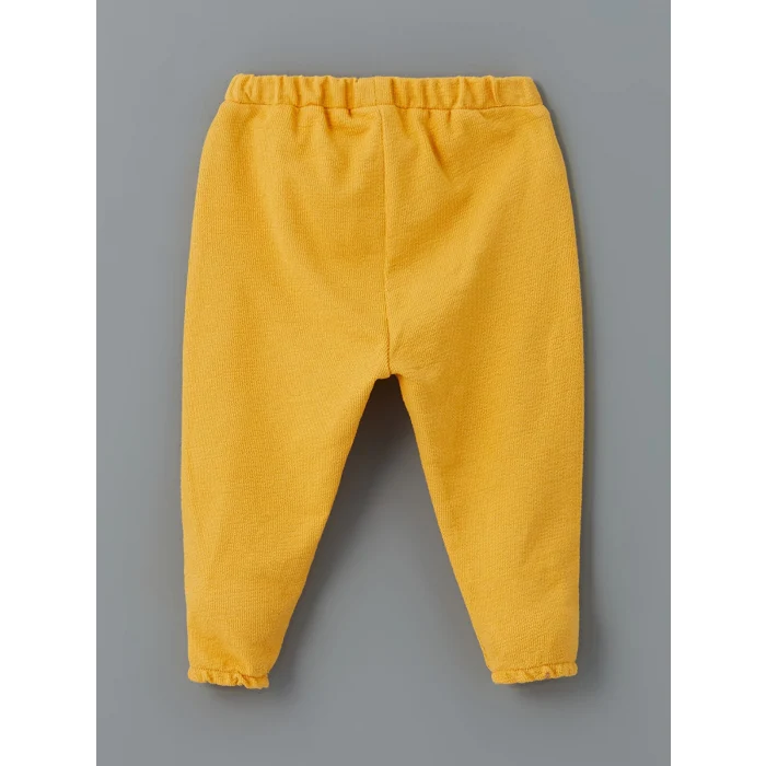 LCW baby EKRU Bisiklet Yaka Çiçekli Kız Bebek Bluz ve Tayt 2li