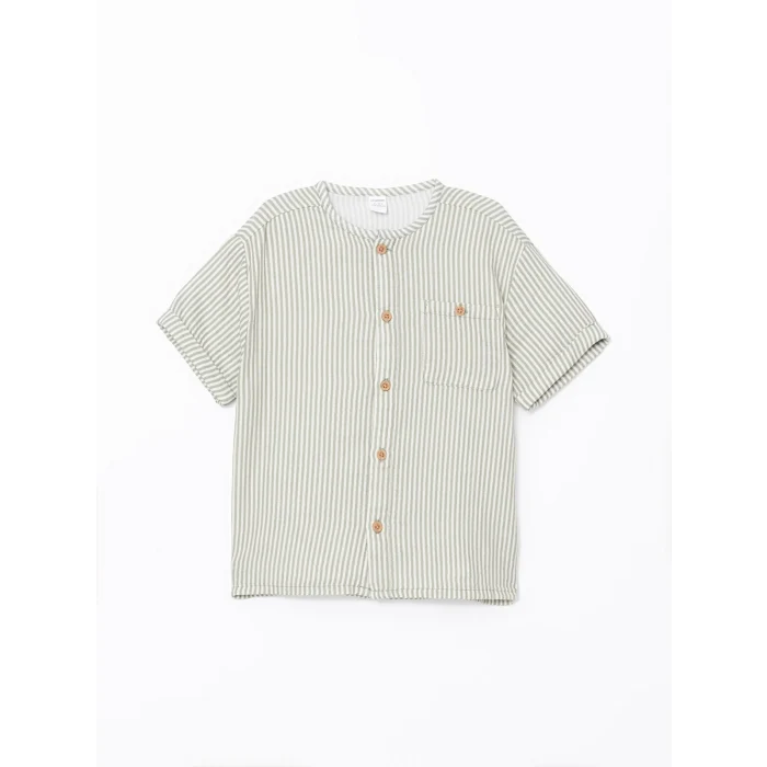 LCW Kids EKRU Hakim Yaka Çizgili Erkek Çocuk Gömlek ve Pantolon 2li