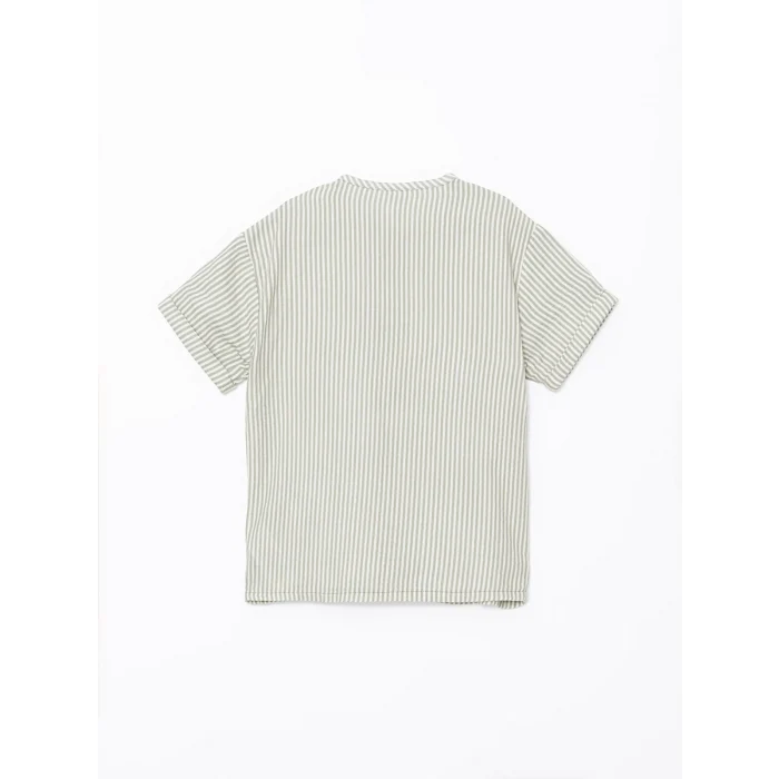 LCW Kids EKRU Hakim Yaka Çizgili Erkek Çocuk Gömlek ve Pantolon 2li