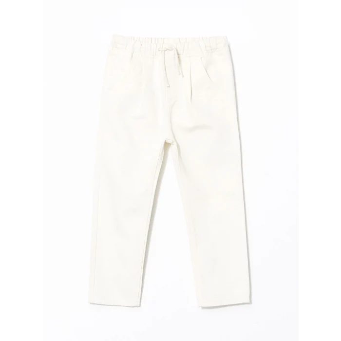 LCW Kids BEJ Beli Lastikli Gabardin Erkek Çocuk Pantolon