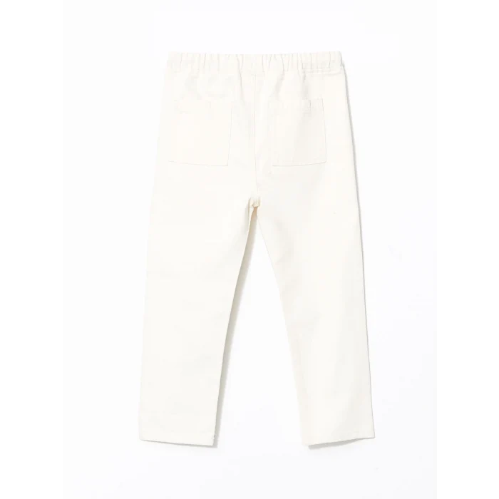 LCW Kids BEJ Beli Lastikli Gabardin Erkek Çocuk Pantolon