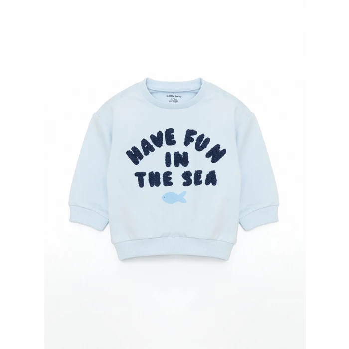 LCW baby MAVİ Erkek Bebek Sweatshirt ve Pantolon 2li