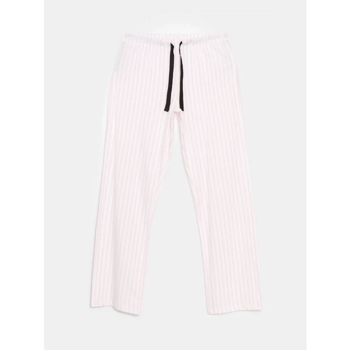 LCW DREAM EKRU Gömlek Yaka Nakışlı Kadın Pijama Takımı