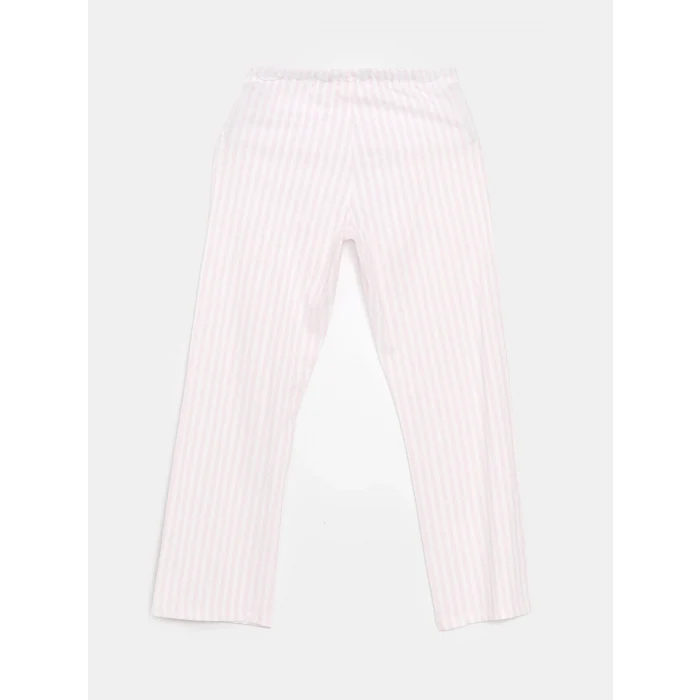 LCW DREAM EKRU Gömlek Yaka Nakışlı Kadın Pijama Takımı