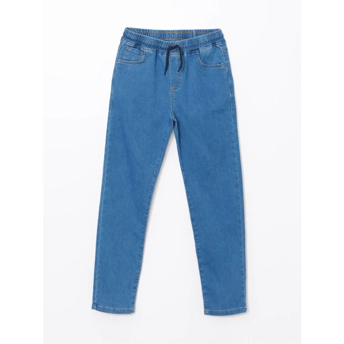 LCW Kids İNDİGO Beli Lastikli Erkek Çocuk Jean Pantolon