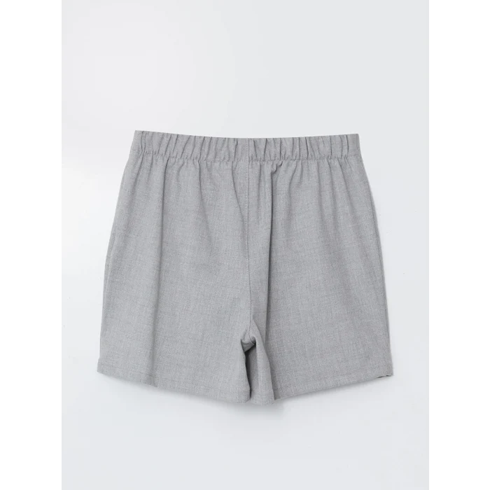 LCW Kids ANTRASİT Beli Lastikli Pileli Kız Çocuk Şort Etek