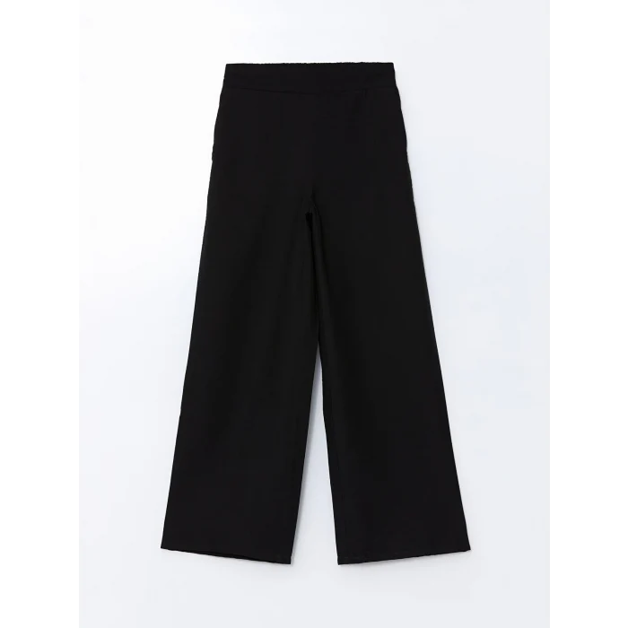 LCW Modest SİYAH Beli Lastikli Geniş Paça Kadın Pantolon