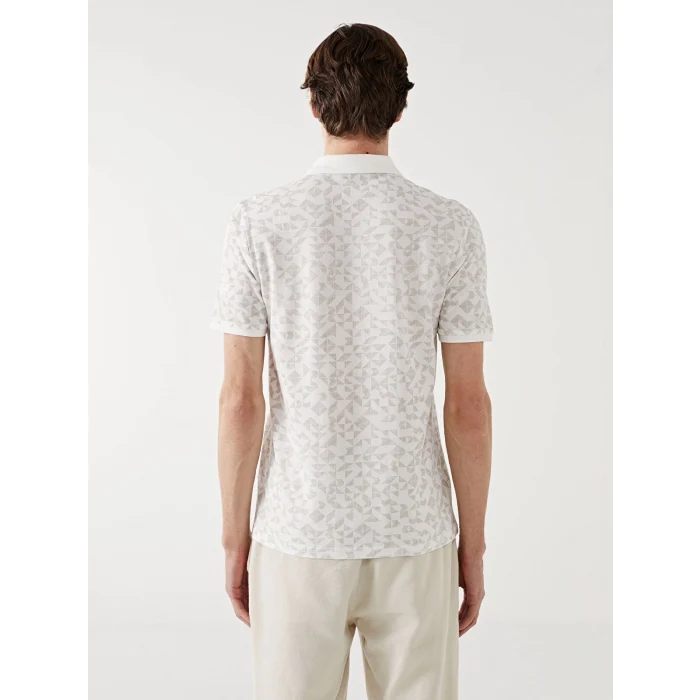 LCW Vision BEJ Polo Yaka Kısa Kollu Desenli Pike Erkek Tişört