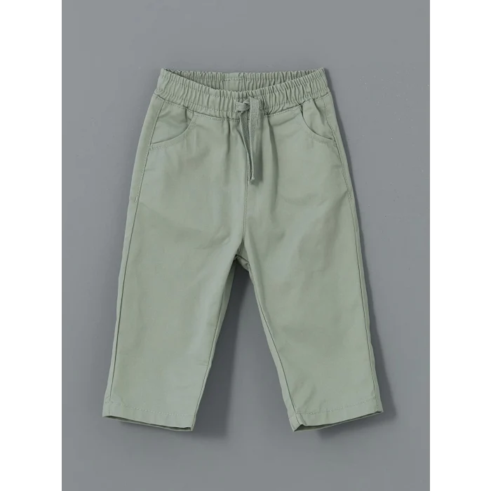 LCW baby EKRU Baskılı Erkek Bebek Gömlek ve Pantolon 2li