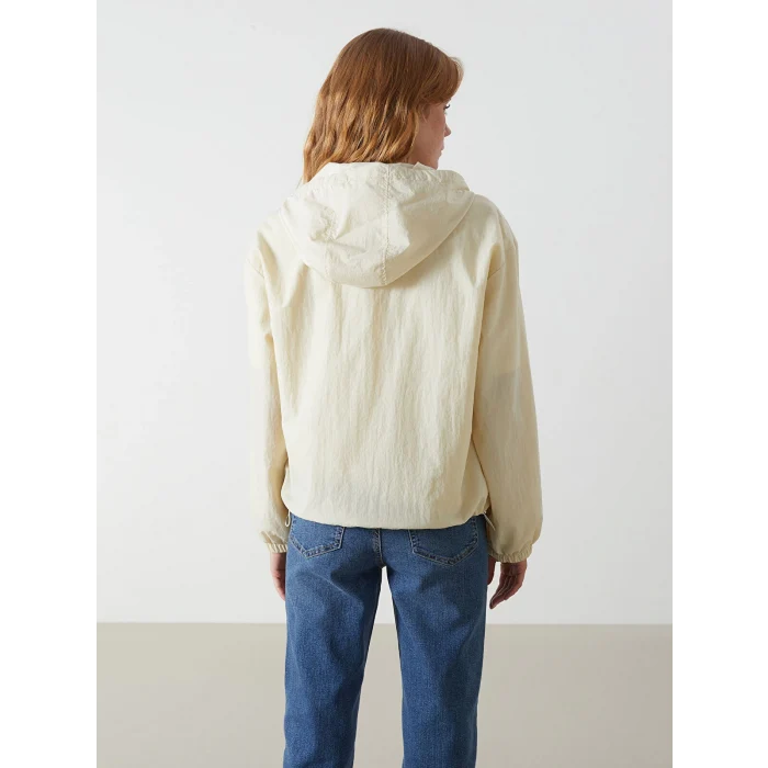 LCW Vision BEJ Kapüşonlu Kadın Yağmurluk