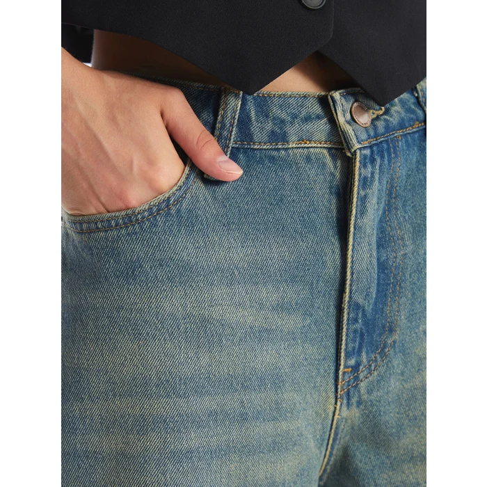 LCW Jeans İNDİGO Straight Fit Kadın Jean Pantolon