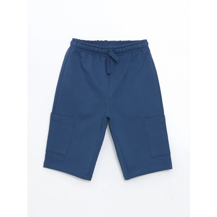 LCW baby BEJ Bisiklet Yaka Baskılı Erkek Bebek Tişört ve Şort 2li