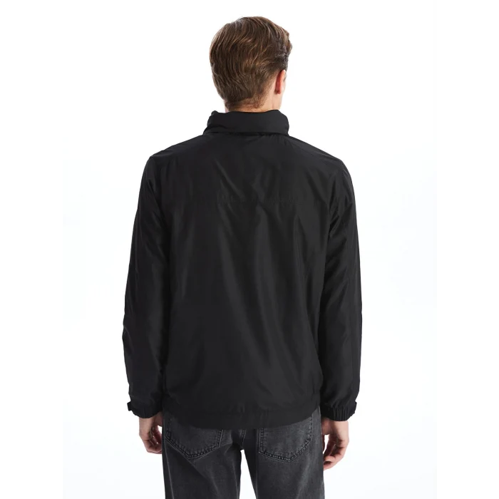 LCWAIKIKI Classic SİYAH Standart Kalıp Kapüşonlu Erkek Mont