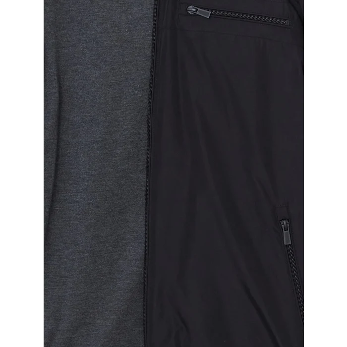 LCWAIKIKI Classic SİYAH Standart Kalıp Kapüşonlu Erkek Mont