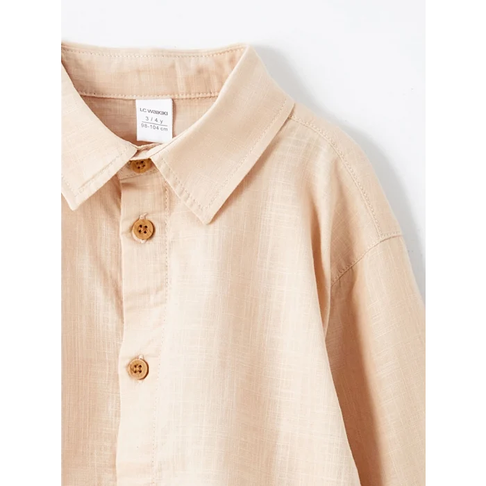 LCW Kids PEMBE Basic Erkek Çocuk Gömlek ve Pantolon 2li