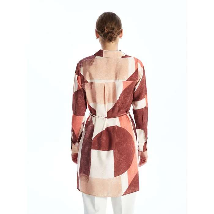 LCWAIKIKI Classic TURUNCU Desenli Kadın Gömlek Tunik