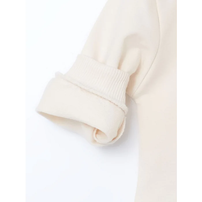 LCW baby EKRU Bisiklet Yaka Baskılı Erkek Bebek Sweatshirt ve Eşofman Alt 2li