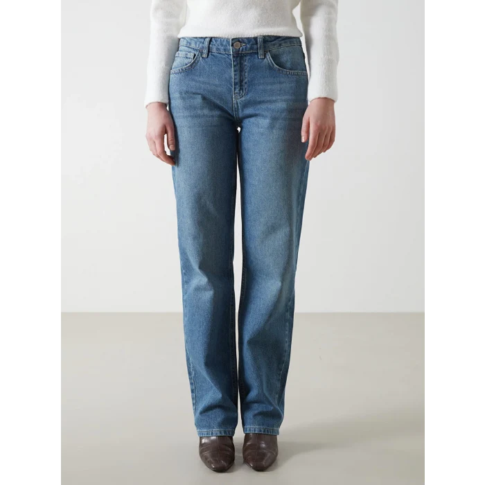 LCW Jeans İNDİGO Straight Fit Kadın Jean Pantolon