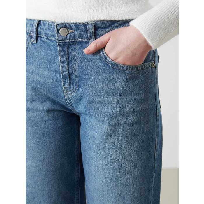 LCW Jeans İNDİGO Straight Fit Kadın Jean Pantolon