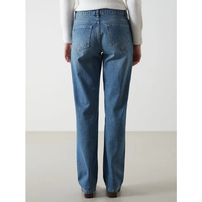LCW Jeans İNDİGO Straight Fit Kadın Jean Pantolon