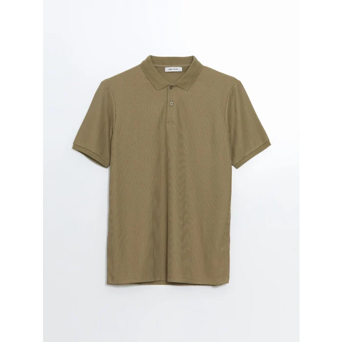 LCW Vision YEŞİL Polo Yaka Kısa Kollu Erkek Tişört